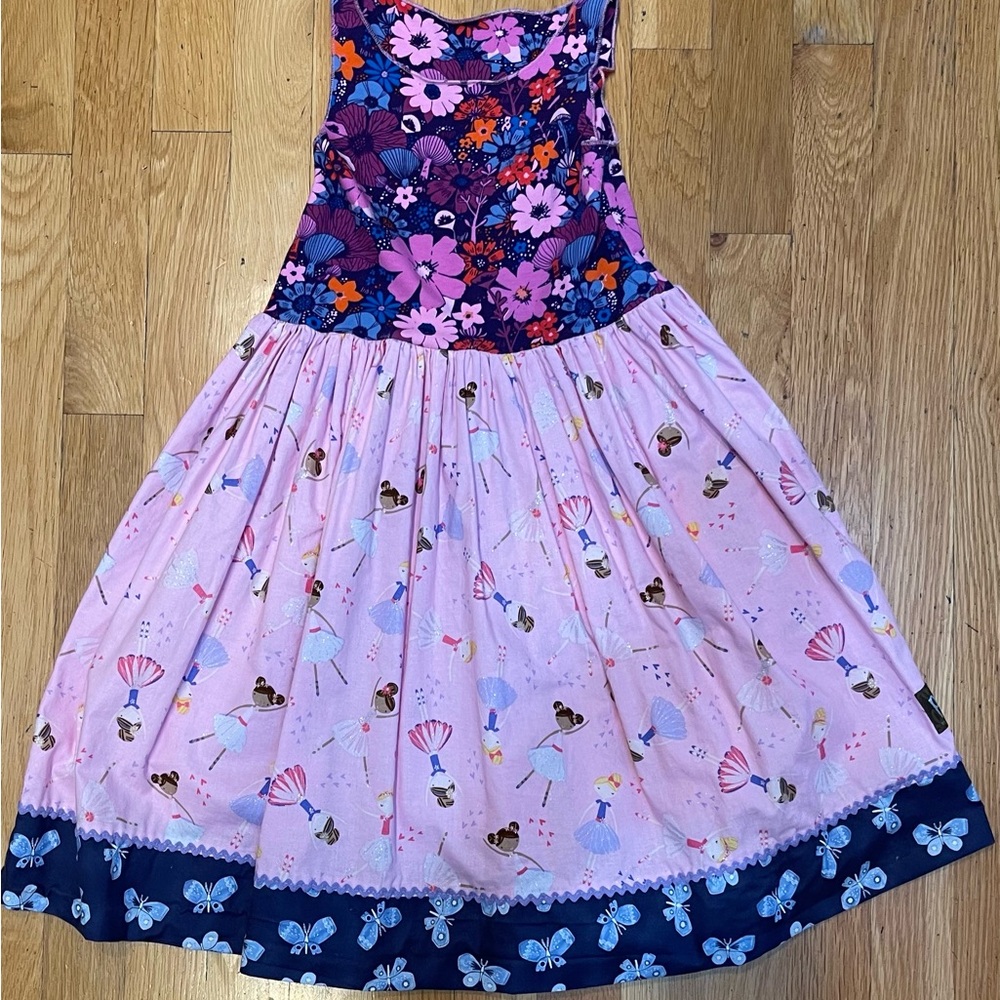 Matilda Jane Platinum Fairy Godmother Blue and Pink Ruffled Tiered Sundress